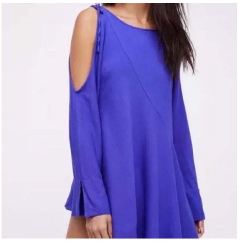 Free People Cold Shoulder Asymetric Dress NEW